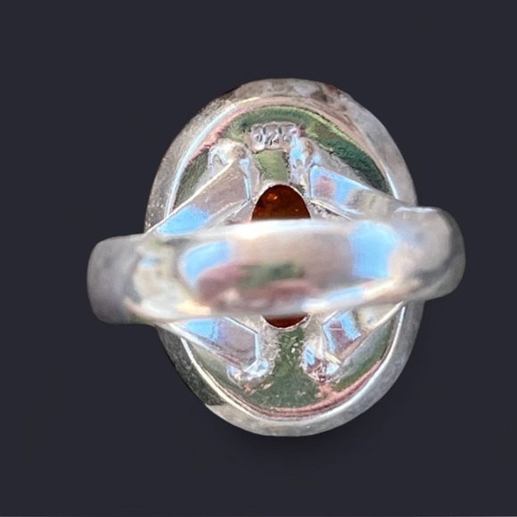 Baltic Amber Sterling Silver Ring - Picture 5 of 6
